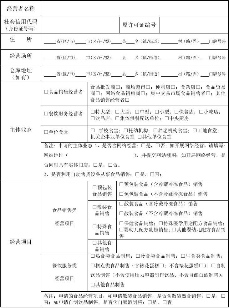 食品经营许可证换证申请书撰写指南与范例